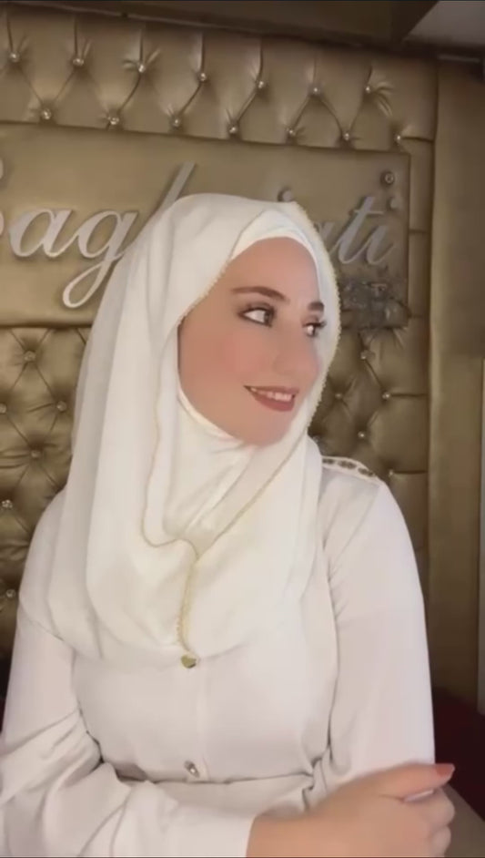 Maryam hijab crochet zilver